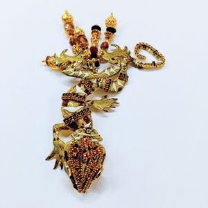 Lunch At The Ritz Gecko Brooch Pendant